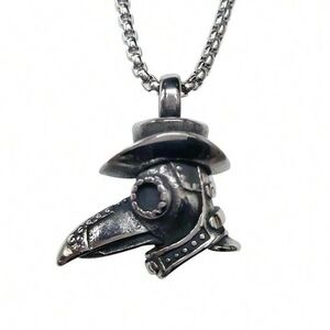 Medico Della Peste Plague Doctor Bird Beak Masquerade Steampunk Gas Mask Pendant